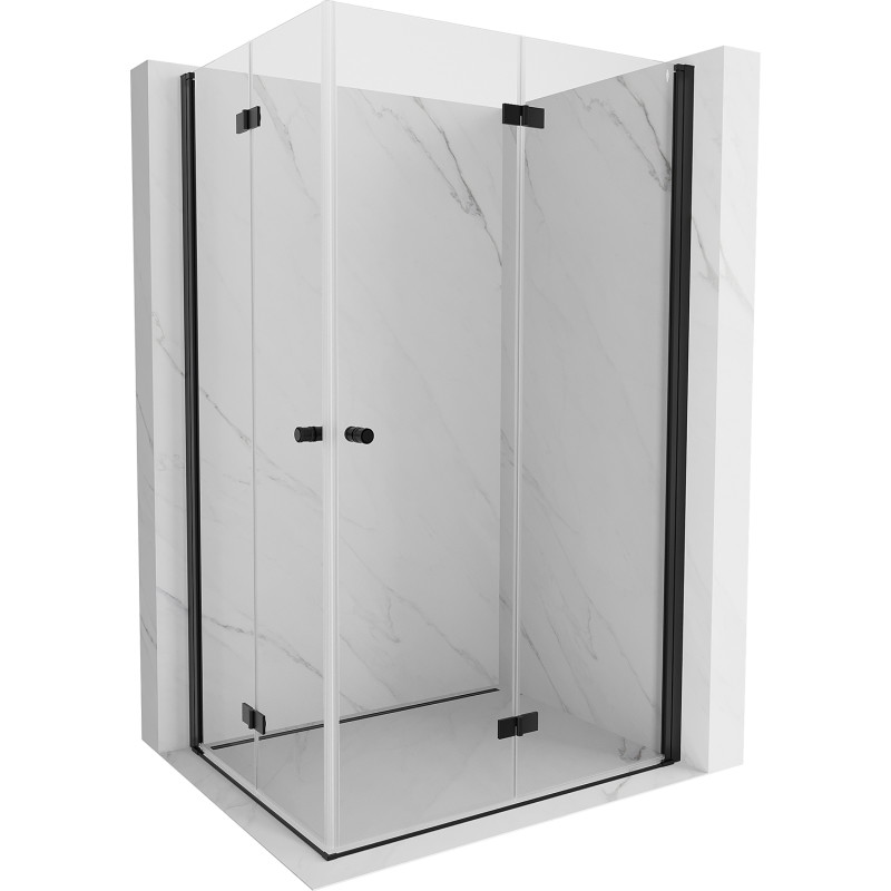 Mexen Mist-F Duo kokkupandav dušikabiin, parem, 70 x 95 cm, läbipaistev, must - 8A6-070L-095P-70-00