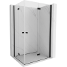 Mexen Mist-F Duo right folding shower enclosure 95 x 120 cm, transparent, black - 8A6-095L-120P-70-00