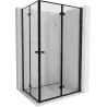 Mexen Mist-F Duo folding shower enclosure right 70 x 80 cm, black frame, black - 8A6-070L-080P-70-70