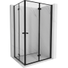 Cabine de douche pliante Mexen Mist-F Duo 70 x 90 cm, cadre noir, noir - 8A6-070L-090P-70-70