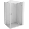 Mexen Mist-H Duo cabine de douche pivotante 70 x 75 cm, transparent, chrome - 8A5-070L-075P-01-00