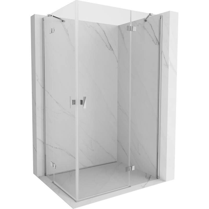 Mexen Mist H Duo Duschkabine schwenkbar 80 x 90 cm, transparent, Chrom - 8A5-080L-090P-01-00