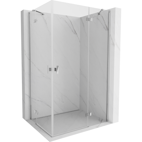 Mexen Mist H Duo Duschkabine schwenkbar 80 x 90 cm, transparent, Chrom - 8A5-080L-090P-01-00