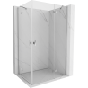 Mexen Mist-H Duo cabine de douche pivotante droite 75 x 100 cm, transparent, chrome - 8A5-075L-100P-01-00