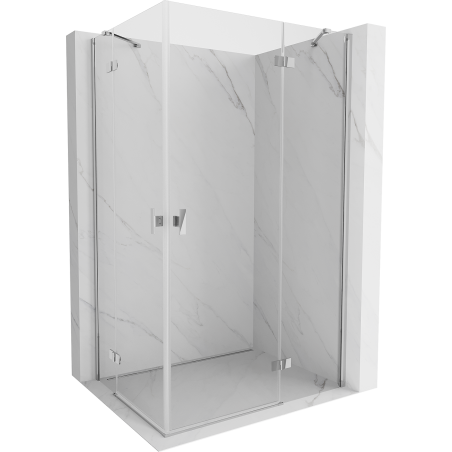 Mexen Mist-H Duo right hinged shower enclosure 80 x 115 cm, transparent, chrome - 8A5-080L-115P-01-00