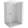 Mexen Mist H Duo Duschkabine schwenkbar 90 x 105 cm, transparent, gold - 8A5-090L-105P-50-00