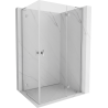 Mexen Mist-H L Duo right hinged shower enclosure 80 x 85 cm, transparent, chrome - 8A5L-080L-085P-01-00