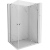 Cabine de douche pliante Mexen Mist H L Duo 80 x 100 cm, transparent, chromé - 8A5L-080L-100P-01-00