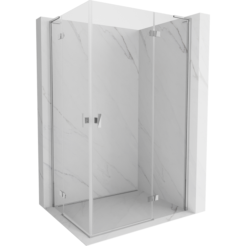 Mexen Mist H L Duo Duschkabine schwenkbar 80 x 110 cm, transparent, Chrom - 8A5L-080L-110P-01-00