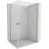 Mexen Mist-H L Duo cabine de douche avec portes battantes 70 x 75 cm, transparent, or - 8A5L-070L-075P-50-00