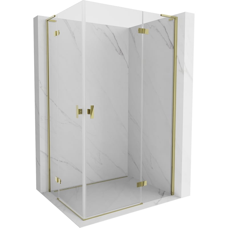 Mexen Mist-H L Duo dušinurk, parempoolne avanemine 70 x 95 cm, läbipaistev, kuldne - 8A5L-070L-095P-50-00
