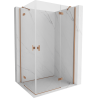Mexen Mist-H Duo cabine de douche à charnière droite 70 x 105 cm, transparent, cuivre brossé - 8A5-070L-105P-65-00