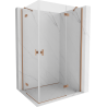 Mexen Mist H Duo Duschkabine schwenkbar 90 x 105 cm, transparent, gebürstetes Kupfer - 8A5-090L-105P-65-00