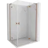 Mexen Mist-H L Duo right hinged shower cabin 85 x 110 cm, transparent, brushed copper - 8A5L-085L-110P-65-00