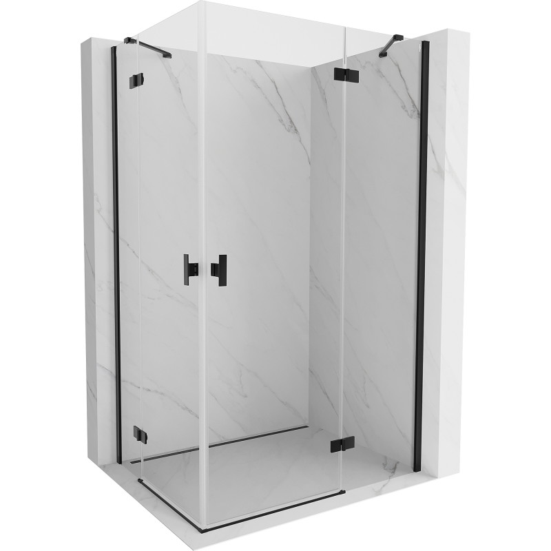 Mexen Mist-H Duo paremakse hinged dušikabiin 70 x 85 cm, läbipaistev, must - 8A5-070L-085P-70-00