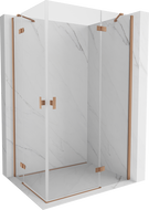 Mexen Mist H Duo hinged shower enclosure 75 x 120 cm, transparent, brushed copper - 8A5-075L-120P-65-00