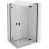 Mexen Mist-H L Duo cabine de douche pivotante droite 75 x 95 cm, transparent, noir - 8A5L-075L-095P-70-00