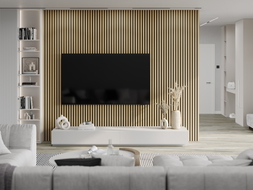 Mexen Lam-B επιτοίχιες λάμες 275 x 30 cm, πλάκα HDF 4 mm, τεχνικός καπλαμάς, Χρυσή