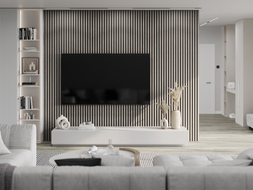 Mexen Lam-B Wandpaneele 275 x 30 cm, HDF-Platte 4 mm, Technisches Furnier, Aschgraue Eiche - S100-275307-3015-005