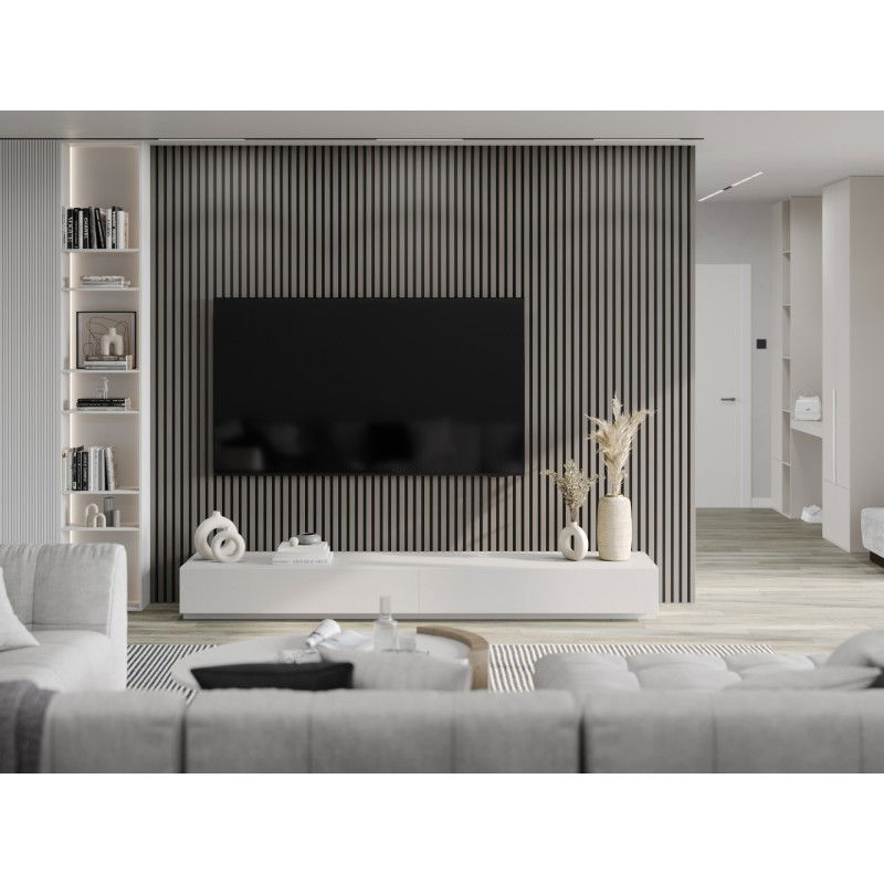 Mexen Lam-B Mauerlamellen 275 x 30 cm, HDF Plack 4 mm, technesche Furnier, Stahl Eech - S100-275307-3015-006