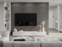 Mexen Lam-B wall slats 275 x 30 cm, 4 mm HDF board, technical veneer, Steel Oak - S100-275307-3015-006