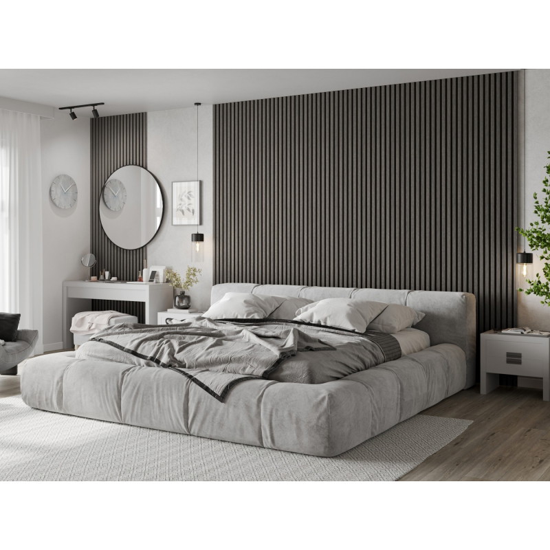Mexen Lam-B paneles de pared 275 x 30 cm, tablero HDF de 4 mm, chapa técnica, Roble Plateado - S100-275307-3015-007