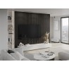 Mexen Lam-B paneles de pared 275 x 30 cm, tablero HDF 4 mm, chapa técnica, Nogal Plateado - S100-275307-3015-009