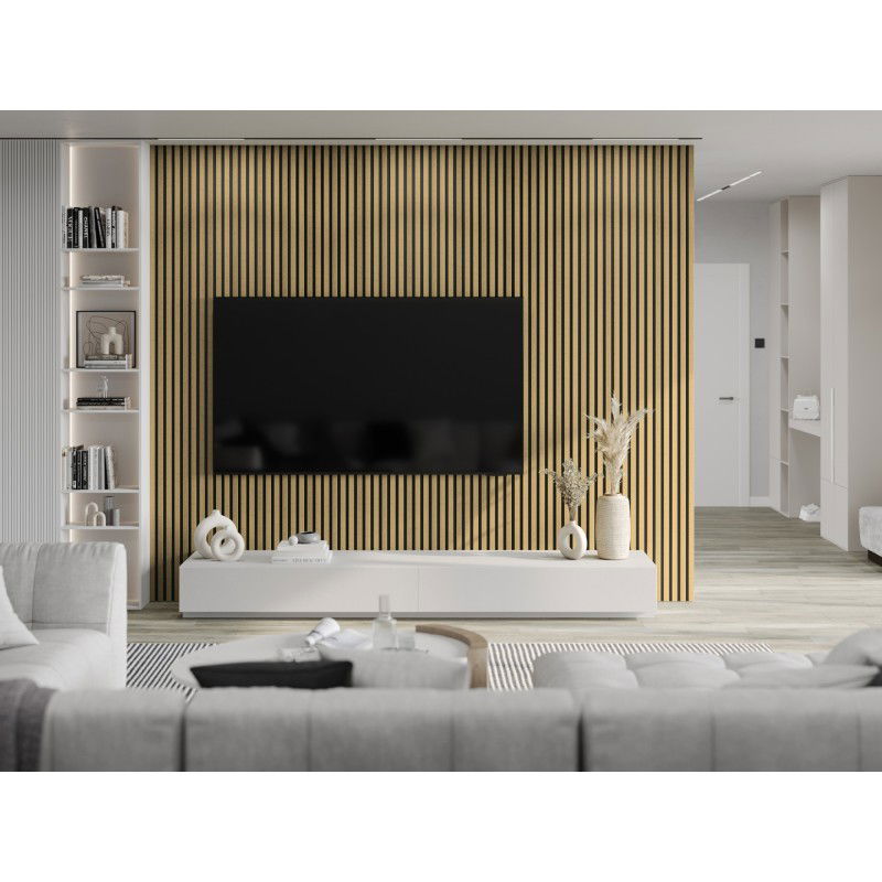 Mexen Lam-B Wandlamellen 275 x 30 cm, HDF-Plack 4 mm, technesche Furnier, Naturbambus - S100-275307-3015-011