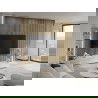 Mexen Lam-B Wandlamellen 275 x 30 cm, HDF Platte 4 mm, technisches Furnier, Leinen Walnuss - S100-275307-3015-015