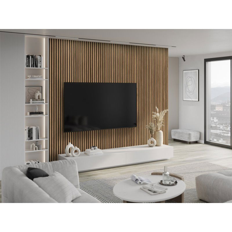 Mexen Lam-B Wall Panels 275 x 30 cm, HDF Board 4 mm, Technical Veneer, Light Walnut - S100-275307-3015-017