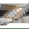 Mexen Lam-B lamelles murales 275 x 30 cm, panneau HDF 4 mm, placage technique, Noyer Clair - S100-275307-3015-017