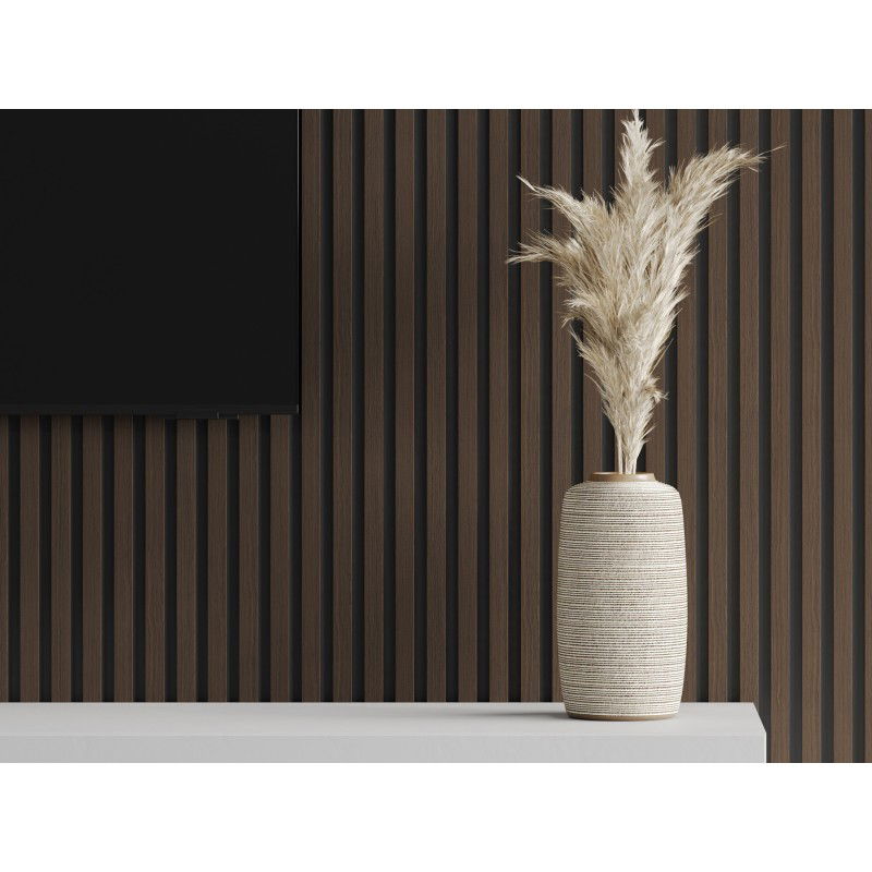 Mexen Lam-B Wandpaneele 275 x 30 cm, HDF-Platte 4 mm, Technisches Furnier, Palisander Nussbaum - S100-275307-3015-021