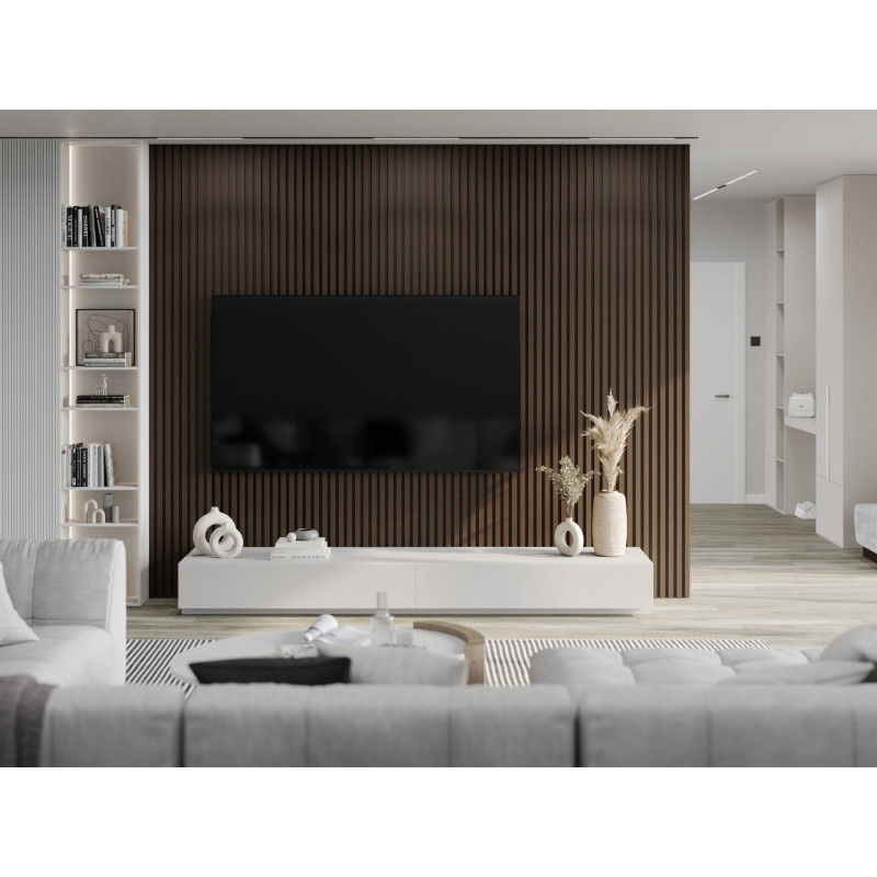 Mexen Lam-B lamele ścienne 275 x 30 cm, płyta HDF 4 mm, fornir techniczny, Orzech Palisandrowy - S100-275307-3015-021
