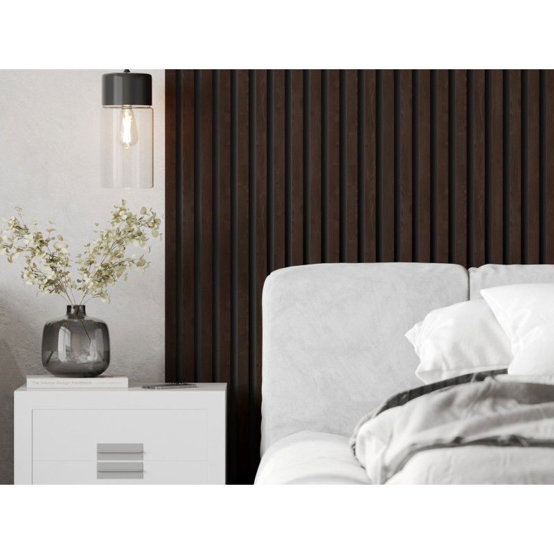 Mexen Lam-B Wandpaneele 275 x 30 cm, HDF-Platte 4 mm, technisches Furnier, Ebenholz Braun - S100-275307-3015-022