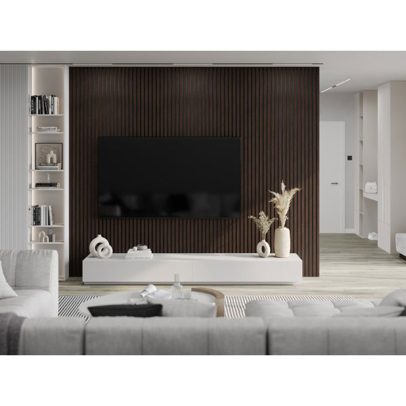 Mexen Lam-B wall slats 275 x 30 cm, 4 mm HDF board, technical veneer, Brown Ebony - S100-275307-3015-022