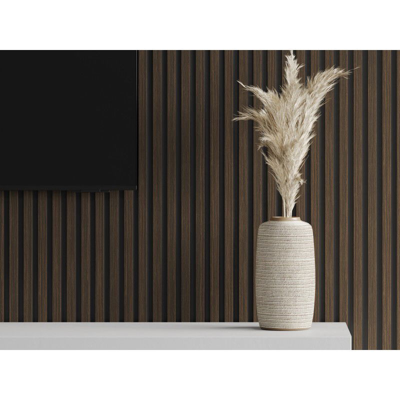 Mexen Lam-B stenske lamele 275 x 30 cm, HDF plošča 4 mm, tehnični furnir, Ožgani Oreh - S100-275307-3015-024