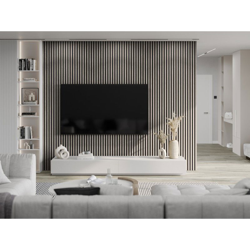 Mexen Lam-F akustične stenske letvice 275 x 30 cm, filc 8 mm, tehnični furnir, Pepelnati hrast - S105-275307-3015-005