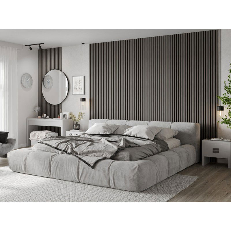 Mexen Lam-F akustische Wandlamellen 275 x 30 cm, Filz 8 mm, technisches Furnier, Stahl-Eiche - S105-275307-3015-006