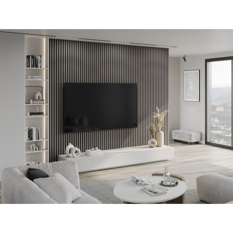 Mexen Lam-F akustične stenske letve 275 x 30 cm, filc 8 mm, tehnični furnir, Jekleni hrast - S105-275307-3015-006