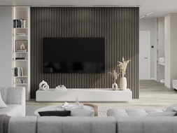 Mexen Lam-F akustische Wandlamellen 275 x 30 cm, Filz 8 mm, technisches Furnier, Onyx-Eiche - S105-275307-3015-010