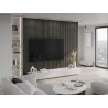 Mexen Lam-F akoestische wandlatten 275 x 30 cm, vilt 8 mm, technisch fineer, Onyx Eik - S105-275307-3015-010