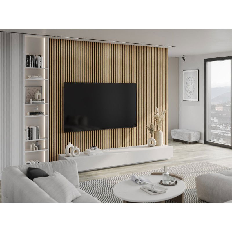 Mexen Lam-F Akustik-Lamellenwand 275 x 30 cm, Filz 8 mm, technisches Furnier, Klassische Kiefer - S105-275307-3015-012