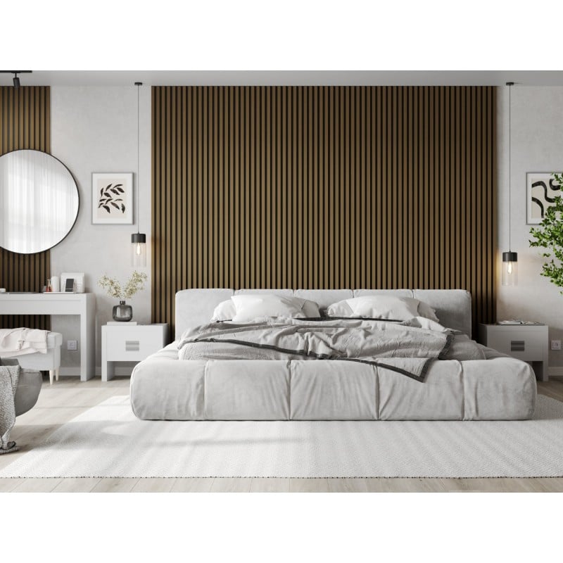 Mexen Lam-F akustische Wandpaneele 275 x 30 cm, Filz 8 mm, technisches Furnier, Goldene Teak - S105-275307-3015-014