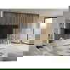 Mexen Lam-F akustische Wandpaneele 275 x 30 cm, Filz 8 mm, technisches Furnier, Leinen-Nussbaum - S105-275307-3015-015