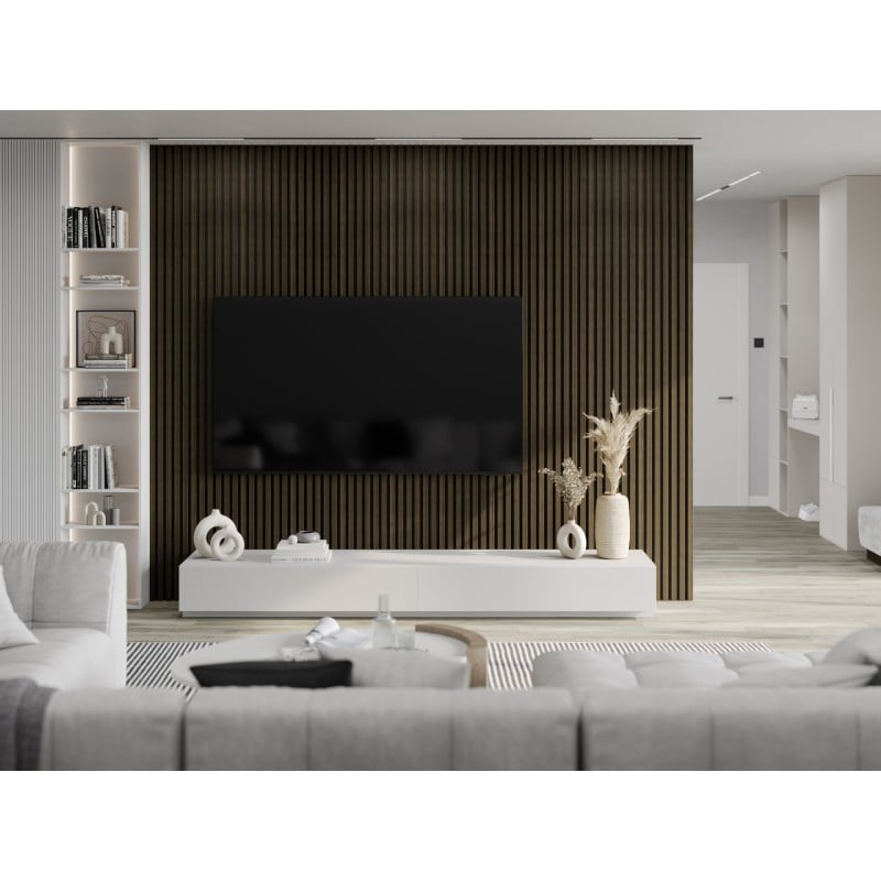 Mexen Lam-F Akustik-Wandpaneele 275 x 30 cm, 8 mm Filz, technische Furniere, Königsebenholz - S105-275307-3015-020