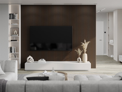 Mexen Lam-F akustische Wandpanelen 275 x 30 cm, Filz 8 mm, technisches Furnier, Palisander Nussbaum - S105-275307-3015-021