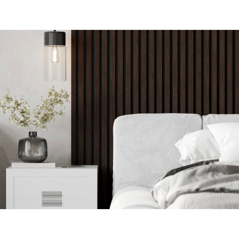 Mexen Lam-F Wandpaneele Akustik 275 x 30 cm, Filz 8 mm, technisches Furnier, Ebenholz Braun - S105-275307-3015-022