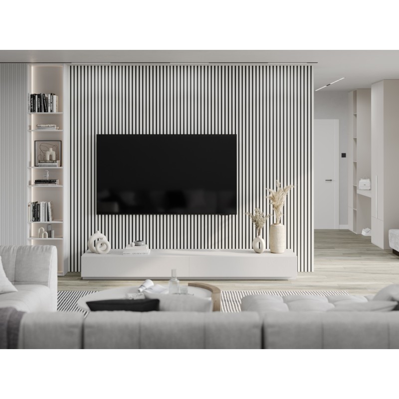 Mexen Lam-B lames murales 275 x 31,5 cm, panneau HDF 4 mm, Blanc Mat - S100-275317-2812-051