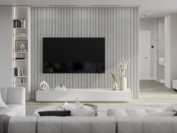 Mexen Lam-B wall slats 275 x 31.5 cm, HDF board 4 mm, White Matte - S100-275317-2812-051