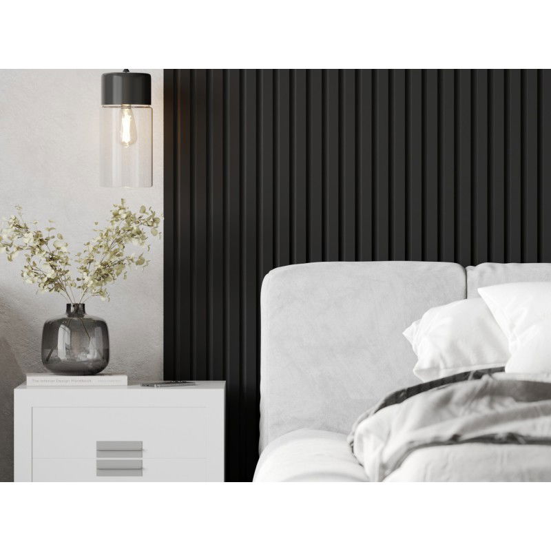 Mexen Lam-B Wandschinnele 275 x 31,5 cm, HDF-Plack 4 mm, Schwaarz Matt - S100-275317-2812-053